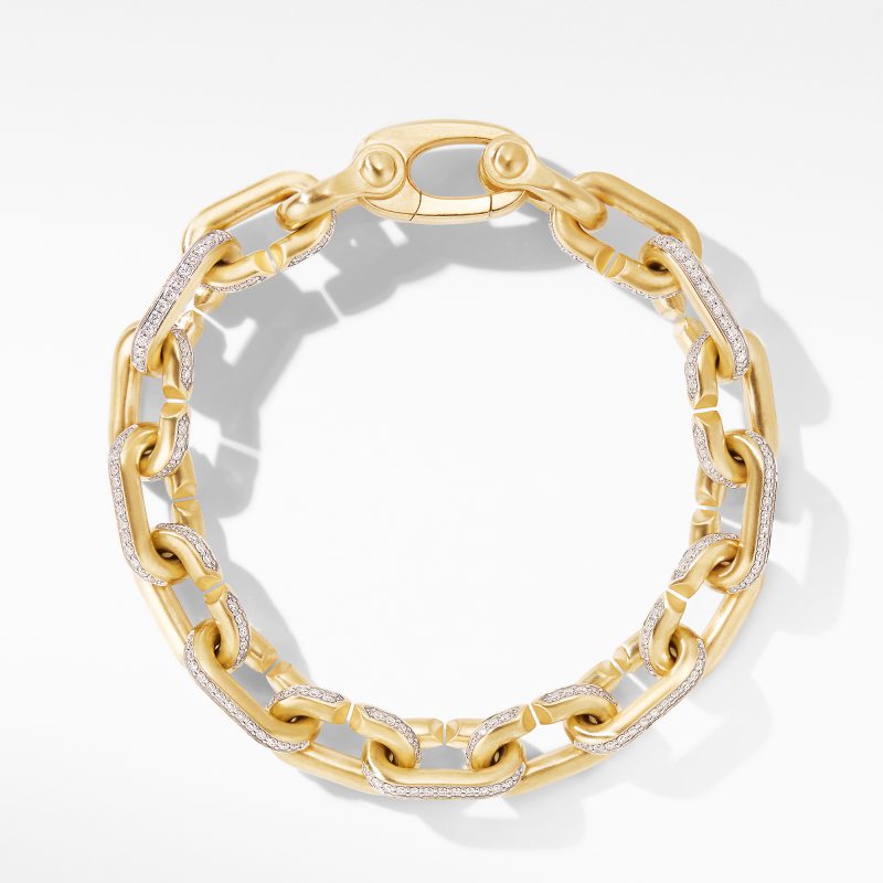 Roberto Coin Designer Gold 18K Yellow Gold Oval Alternating Link Bracelet