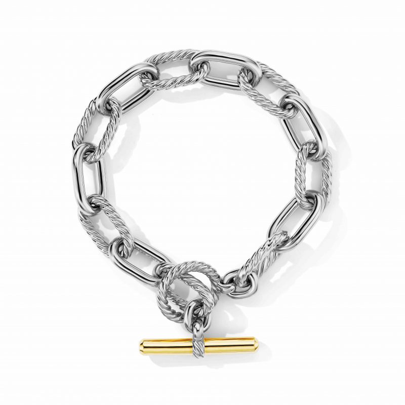 David Yurman Madison Toggle Chain Bracelet with 18K Yellow Gold