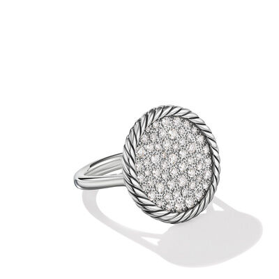 David Yurman Elements Ring in Sterling Silver with Pave Diamonds