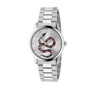 Gucci G-Timeless Iconic 38mm Steel Snake Watch