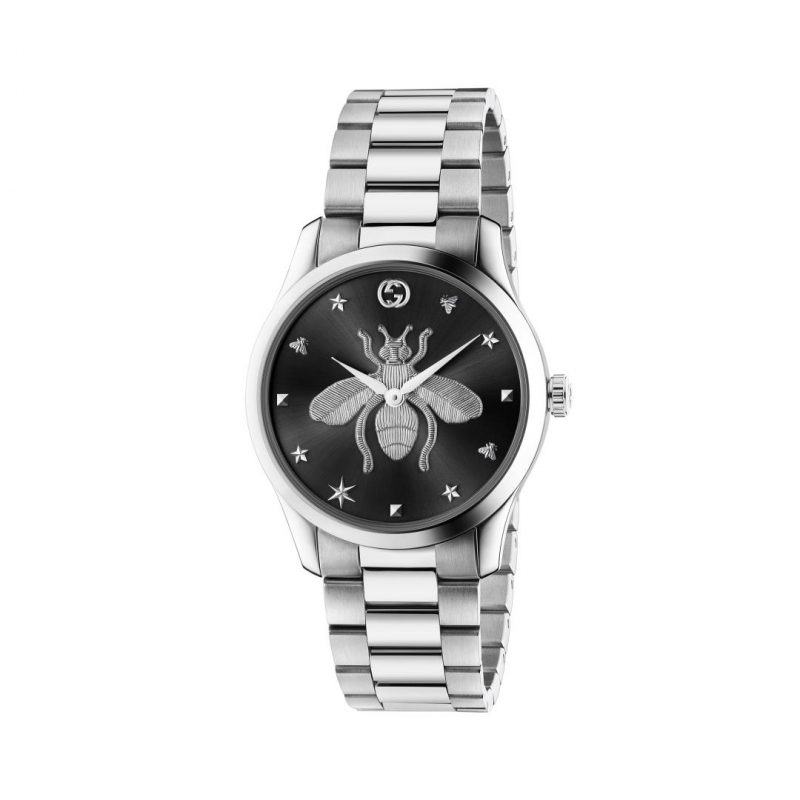 Gucci G-Timeless Iconic 38mm Steel Black Bee Watch
