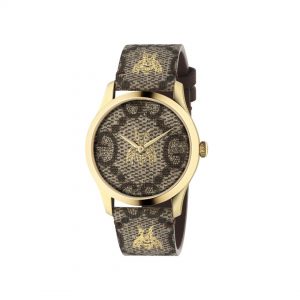 Gucci G-Timeless Contemporary 38mm GG Supreme Canvas Bee Watch Watch Bailey's Fine Jewelry