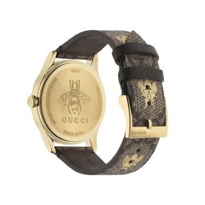 Gucci G-Timeless Contemporary 38mm GG Supreme Canvas Bee Watch