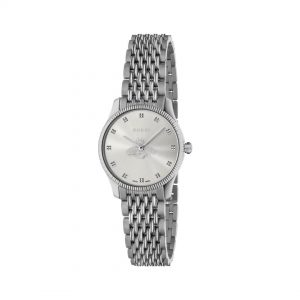 Gucci G-Timeless Slim 29mm Silver Bee Steel Watch Watch Bailey's Fine Jewelry