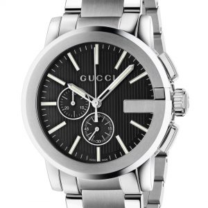 Gucci G-Chrono 44mm Guilloche Steel Watch