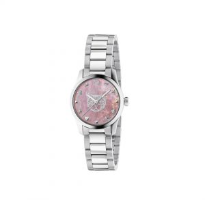 Gucci G-Timeless Iconic 27mm Pink Feline Steel Watch