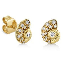 Sydney Evan Nautilus Shell Stud Earrings Bailey's Fine Jewelry