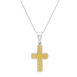 Gurhan Two Tone Medium Cross Necklace Necklaces & Pendants Bailey's Fine Jewelry