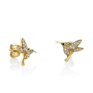Sydney Evan Tiny Hummingbird Studs Earrings Bailey's Fine Jewelry