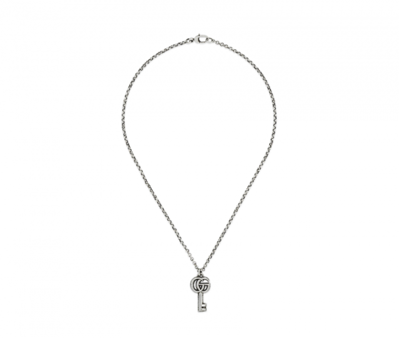 Gucci Double G Key Pendant Silver Necklace