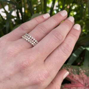 Single Prong Floating Diamond Ring