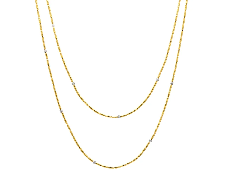 Gurhan Vertigo Gold Single Strand Long Necklace