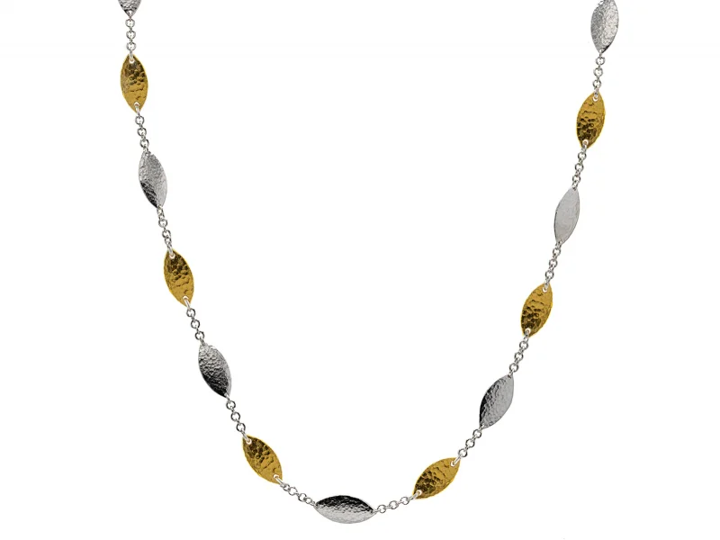 Gurhan 18 Flake Silver Willow All Around Necklace