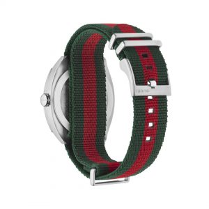 Gucci GG2570 41mm Green and Red Web Nylon Watch