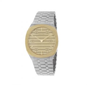 Gucci 25H 38mm Golden Brass Steel Watch Watches Bailey's Fine Jewelry
