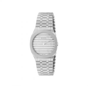 Gucci 25H 30mm Silver Steel Watch Watches Bailey's Fine Jewelry