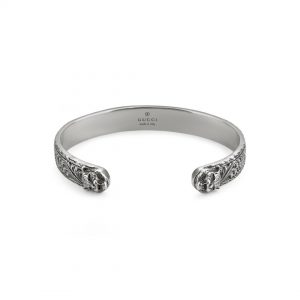 Gucci Gatto Feline Head Silver Bracelet Bracelets Bailey's Fine Jewelry