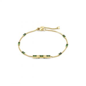 Gucci Link To Love Green Tourmaline 18K Yellow Gold Bracelet Bracelets Bailey's Fine Jewelry