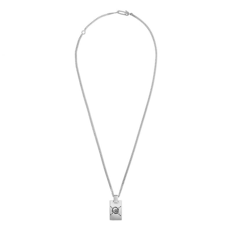 Gucci Ghost Silver Tag Necklace