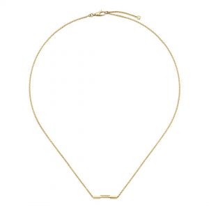 Gucci Link to Love 18kt Yellow Gold Bar Necklace Necklaces & Pendants Bailey's Fine Jewelry