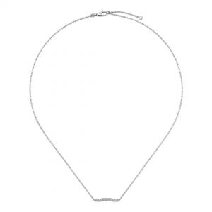 Gucci Link to Love 18kt White Gold Diamond Bar Necklace Necklaces & Pendants Bailey's Fine Jewelry