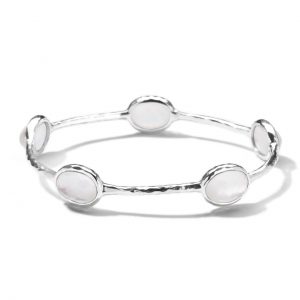 ippolita mother of pearl 5 stone bangle bracelet