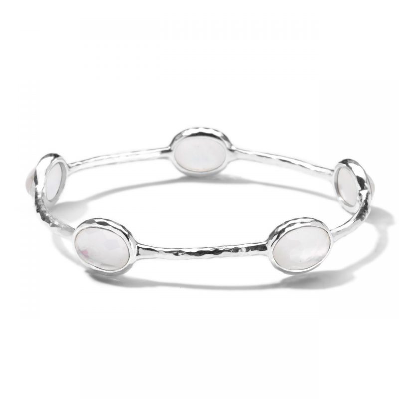 ippolita mother of pearl 5 stone bangle bracelet