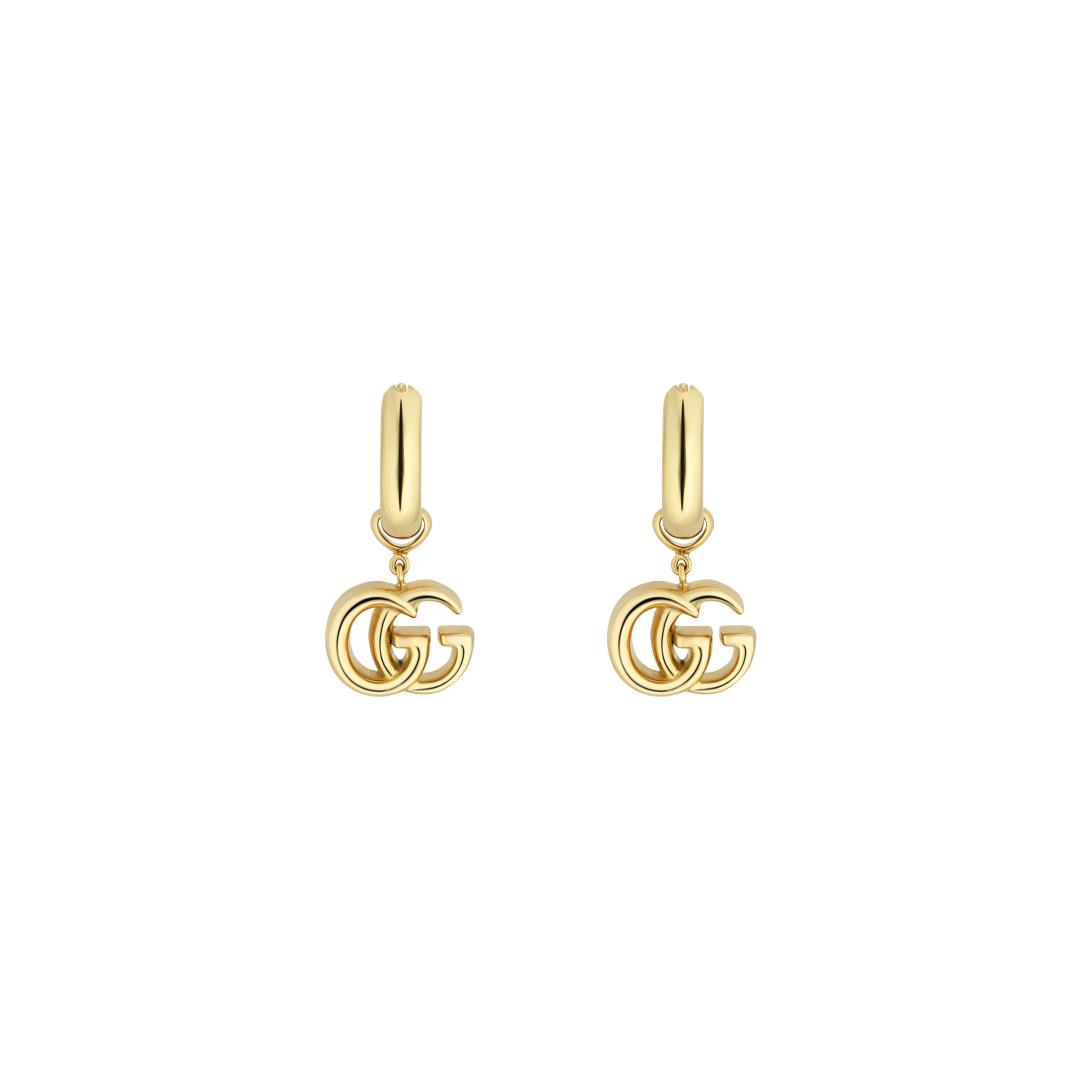 Gucci GG Running 18K Yellow Gold Hoop Earrings – Bailey's Fine Jewelry