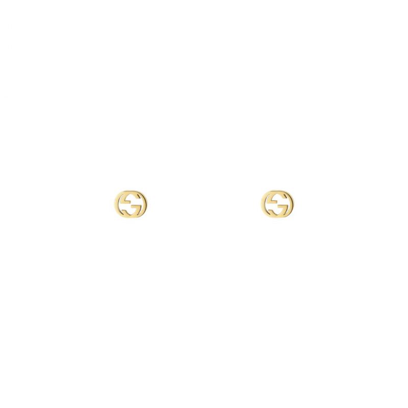Gucci Interlocking G 18k Gold Earrings