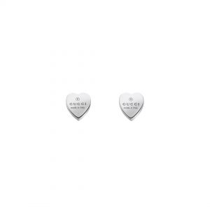 Gucci Trademark Heart Silver Earrings Earrings Bailey's Fine Jewelry