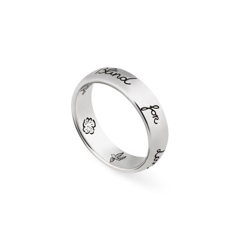 Gucci Blind For Love Silver Band Ring