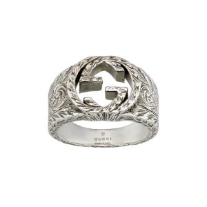 Gucci Interlocking G Motif Silver Band Ring – Bailey's Fine Jewelry