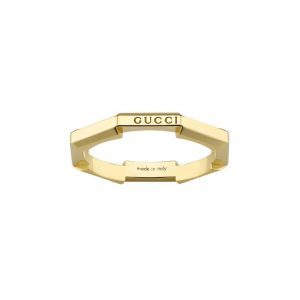 Gucci Link to Love 18K Gold Ring Band Bailey's Fine Jewelry