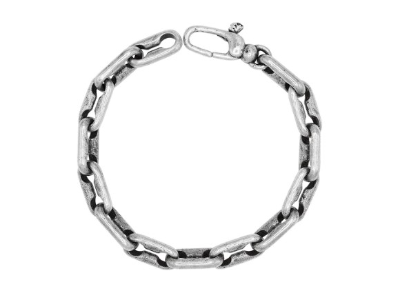John Varvatos Artisan Distressed Silver Link Bracelet