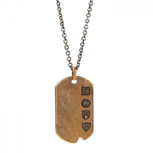 John Varvatos Distressed Mixed Metal Dogtag Pendant Necklace Gents Bailey's Fine Jewelry