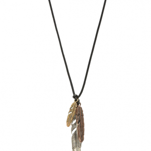 John Varvatos Raven Mixed Metal Feather Pendant Necklace Gents Bailey's Fine Jewelry