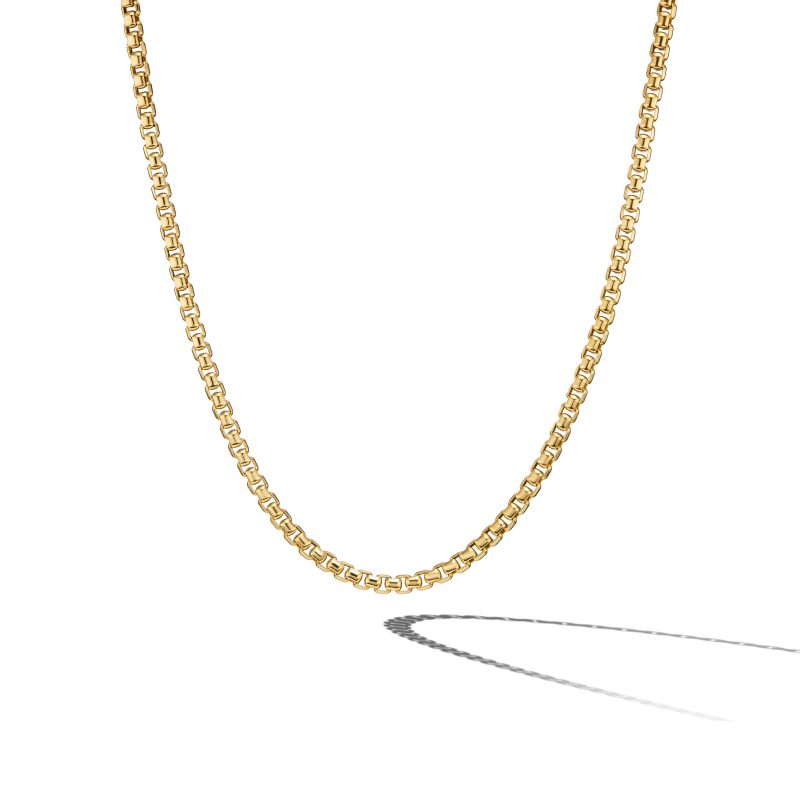 David Yurman Box Chain Necklace in 18K Yellow Gold