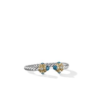 David Yurman Renaissance Ring in Sterling Silver with Hampton Blue Topaz DY Bailey's Fine Jewelry