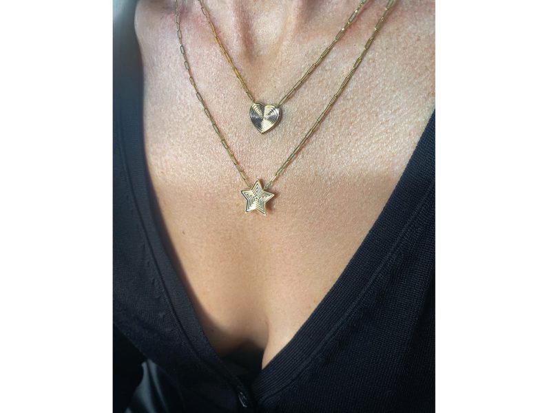 Karen Walker | Silver Mini Heart Necklace | Silvermoon Jewellers