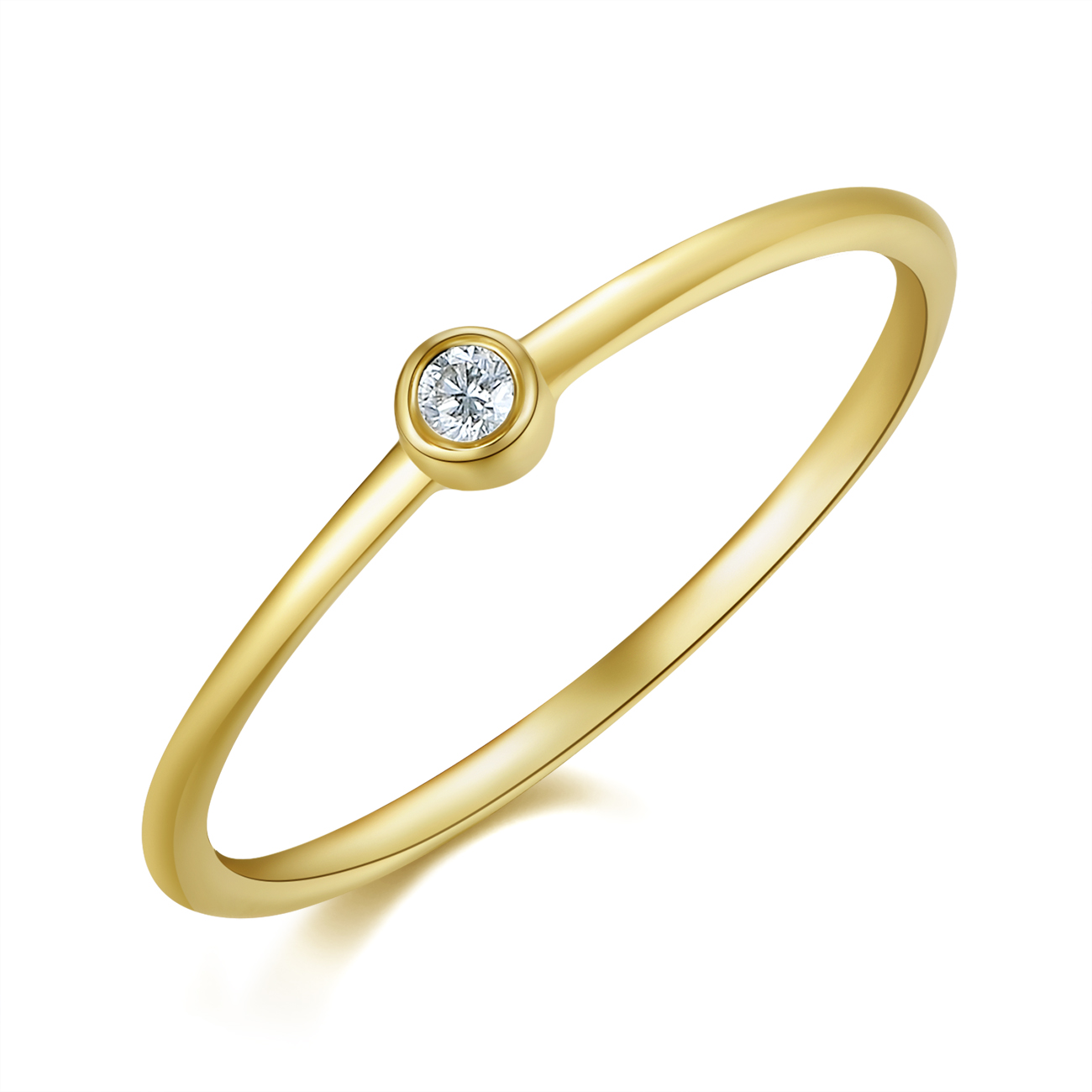 Solitaire Diamond Bridal Set in 10k Yellow Gold - 5.5 / Default Title -  Jewelry by Johan
