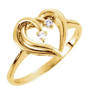 Diamond Open Heart Ring Rings Bailey's Fine Jewelry