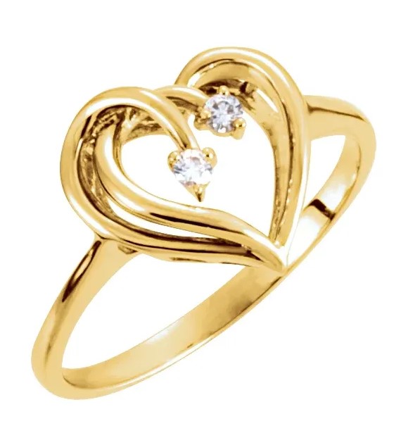 Diamond Open Heart Ring – Bailey's Fine Jewelry
