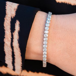 12.30CT Bezel Set Diamond Bracelet