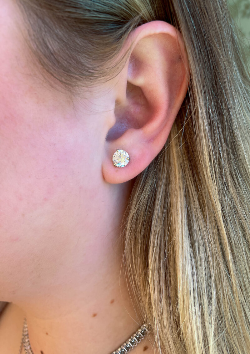 3.43CT Diamond Stud Earrings