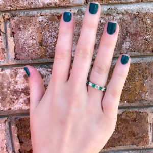 emerald and diamond band ring