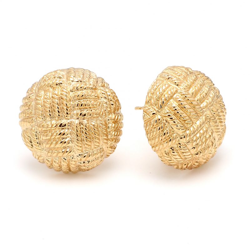 Classic Golden Stainless Steel Earrings Fashion Yellow Gold Polished Ball  Stud Earrings Party Club Ear Jewelry Gift Wholesale - Stud Earrings -  AliExpress