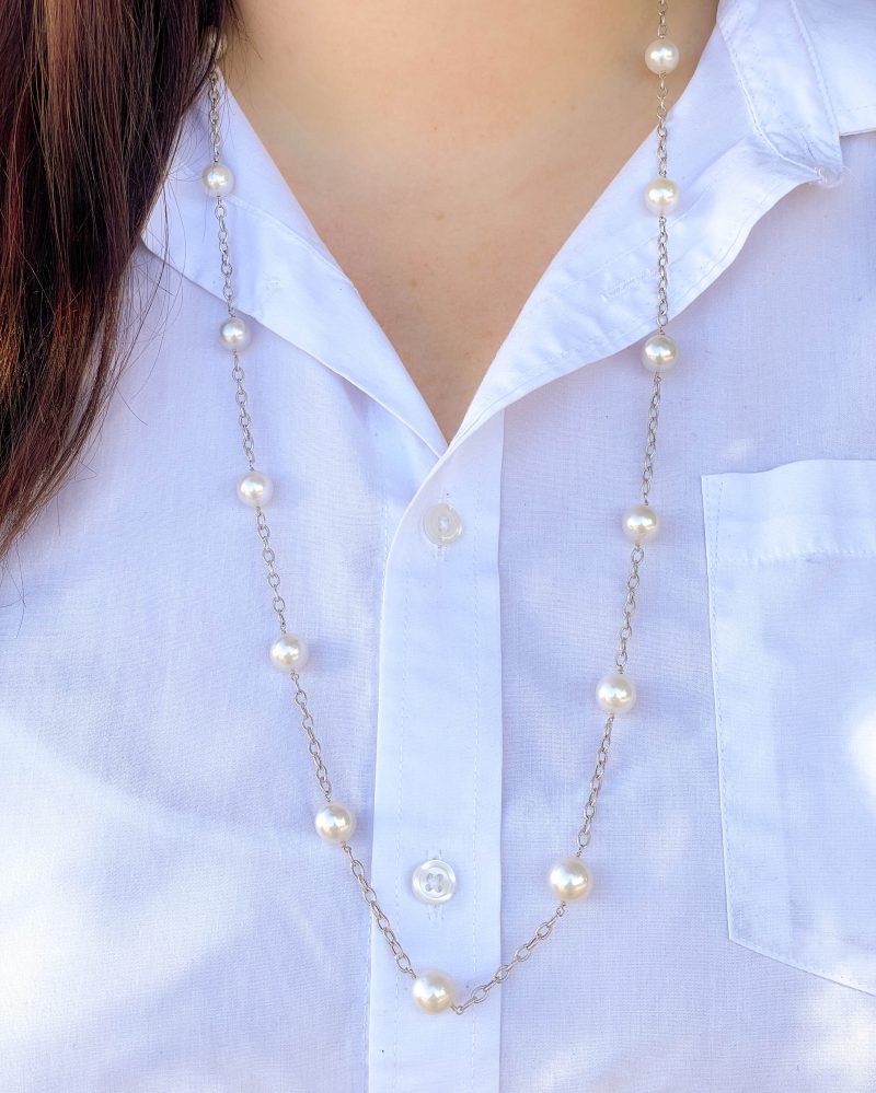 pearl tincup necklace