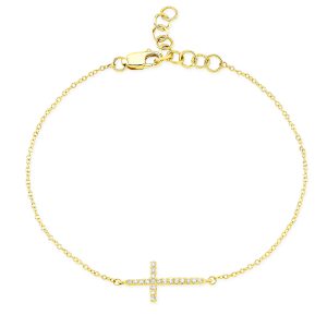 Bailey’s Goldmark Collection Diamond Cross Bracelet Bracelets Bailey's Fine Jewelry