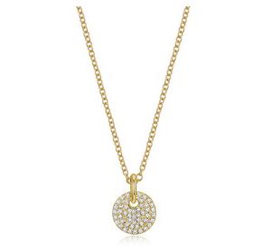 Bailey’s Goldmark Collection Pave Disc Necklace Necklaces & Pendants Bailey's Fine Jewelry