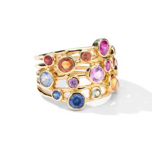 Ippolita Lollipop Constellation Ring in Sapphire Rainbow Bands Bailey's Fine Jewelry